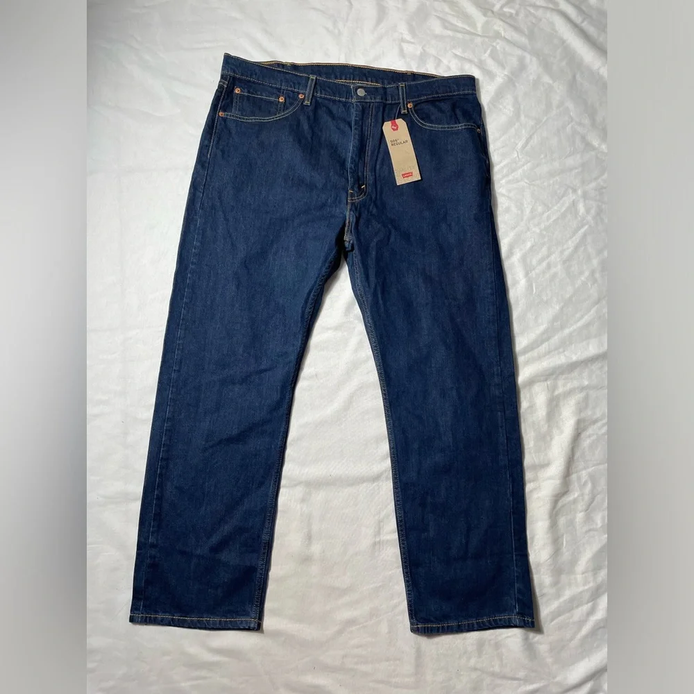 NWT Levi’s 505 Regular Fit straight leg Blue denim jeans men’s size 40 x 30